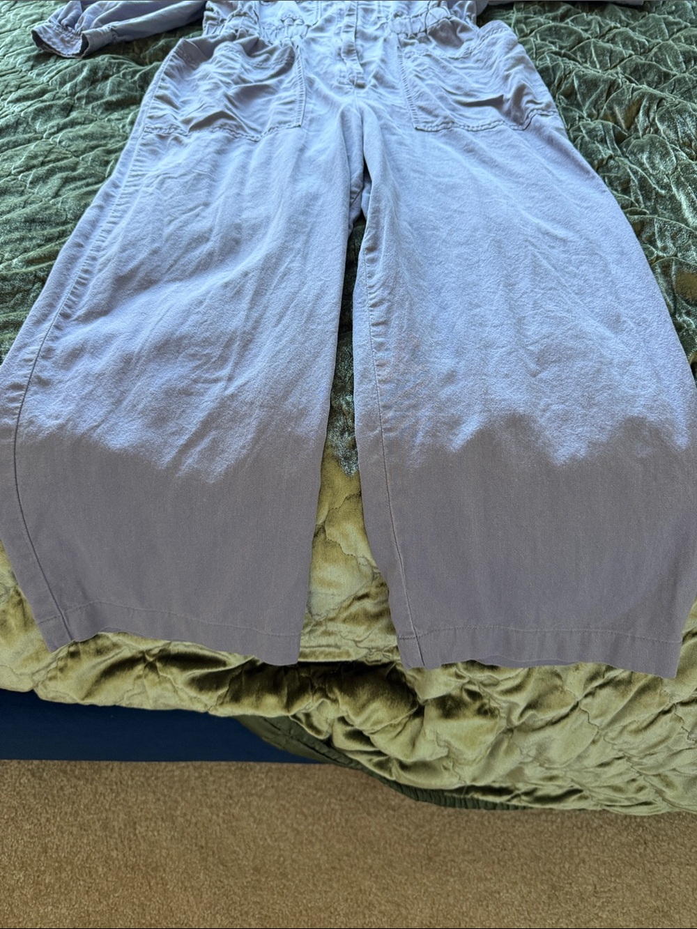 Universal Thread Periwinkle Puff-Sleeve Utility Jumpsuit - Picture 3 of 7